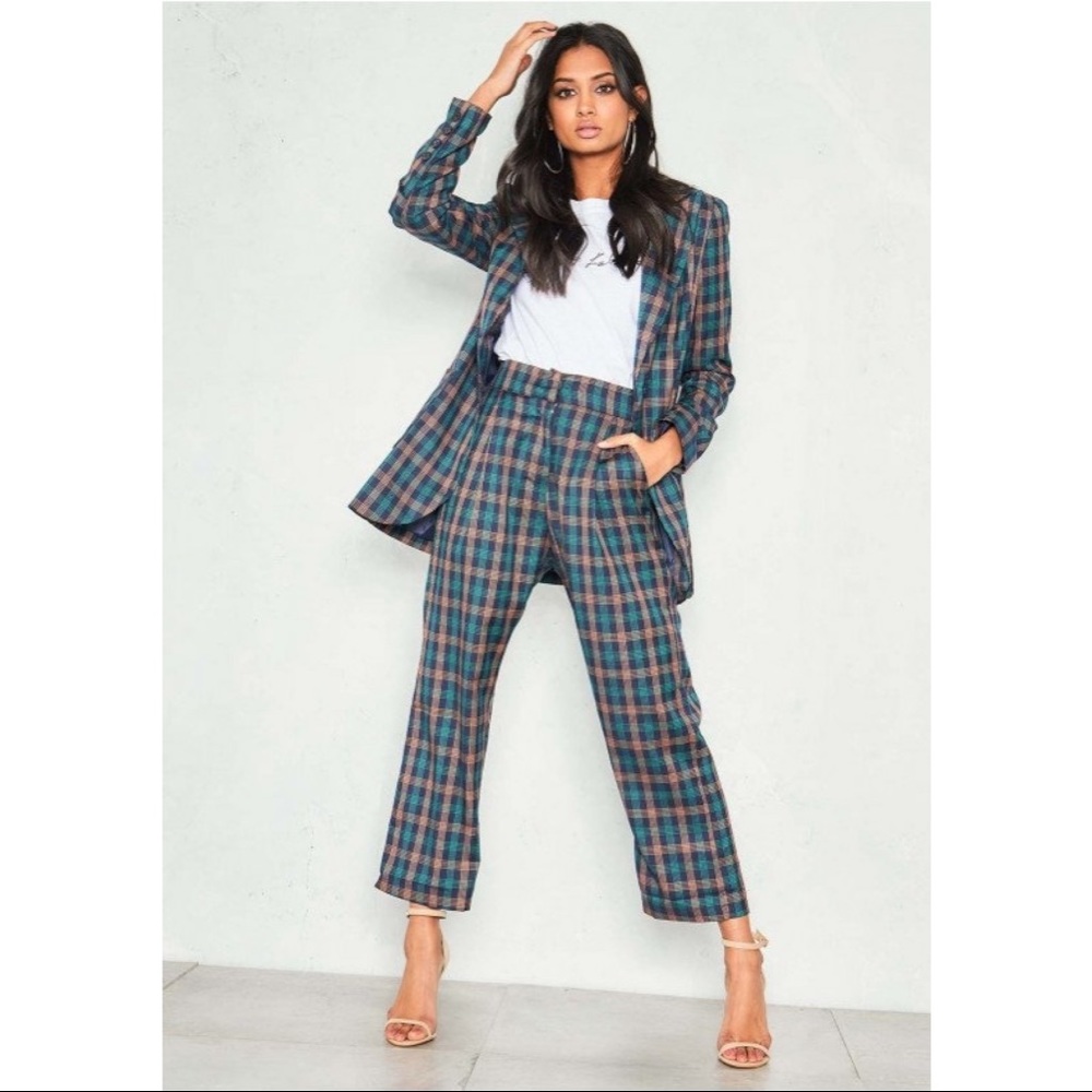 Missy Empire Alexa High Waisted Culottes Navy M